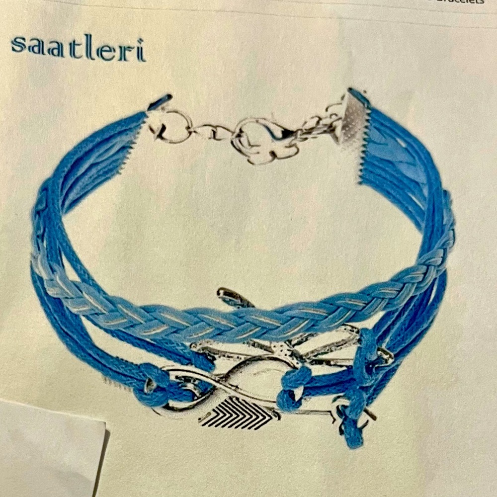 Saatleri Friendship Arrow Dragonfly Leather Handmade woven Bracelet